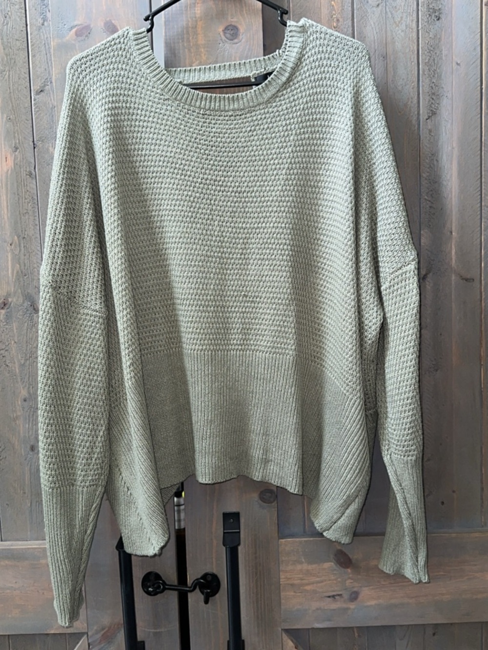 Lulu's Sage Green Crew Neck Sweater XL - Picture 6 of 7
